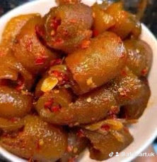 Delicious Frozen Peppered  Kpomo meat  (400g -500g) Spice level - Mild