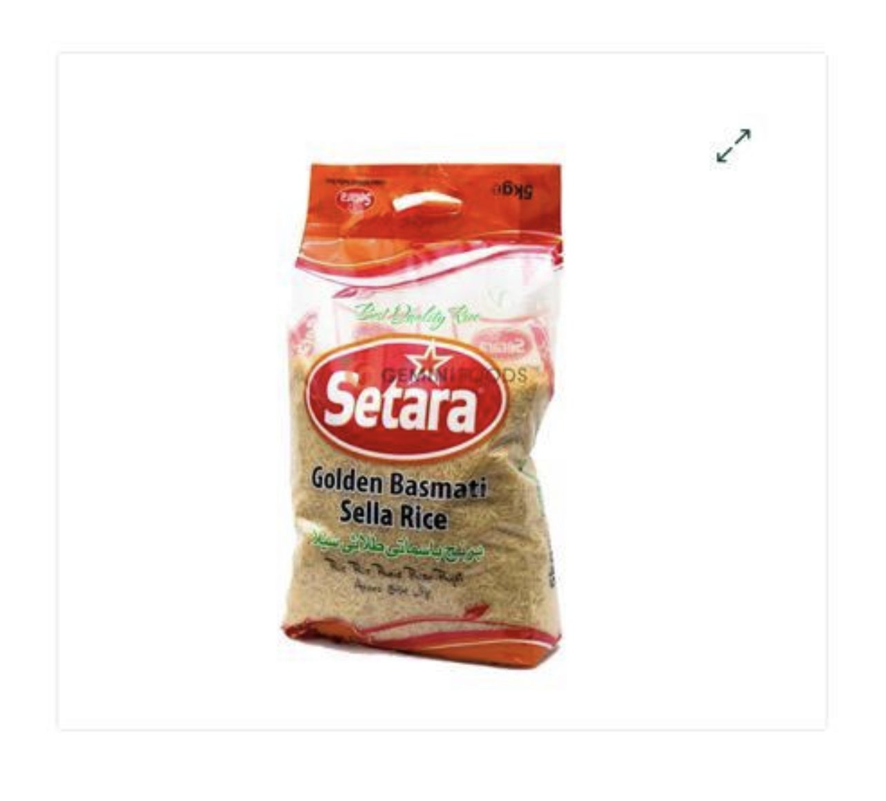 Setara Golden Basmati Sella Rice 10kg-20kg - 20kg
