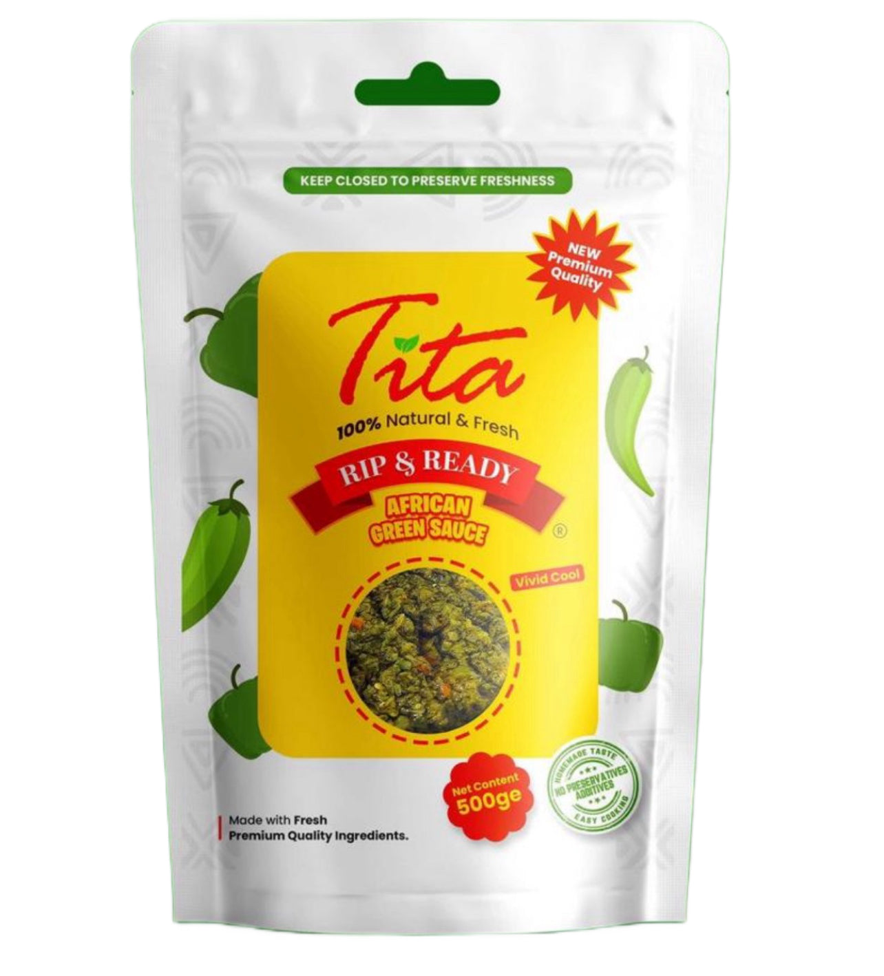 RIP & READY AFRICAN GREEN & RED PEPPER SAUCE  500g ( Spice level - Mild ) - Red