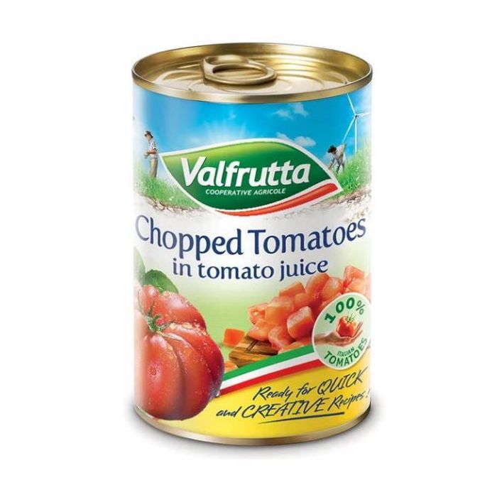 Valfrutta Chopped Tomatoes 400g - 12pax