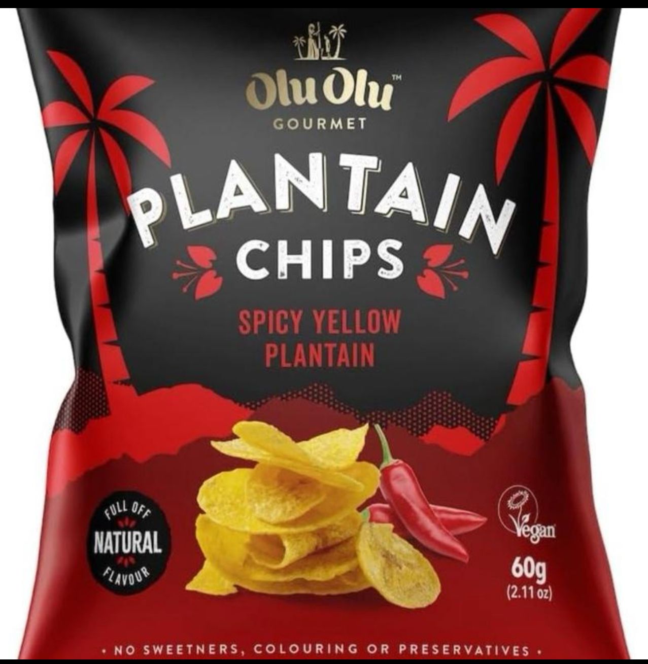 Olu Olu plantain chip 60g - 1 box - 1 pack 60g
