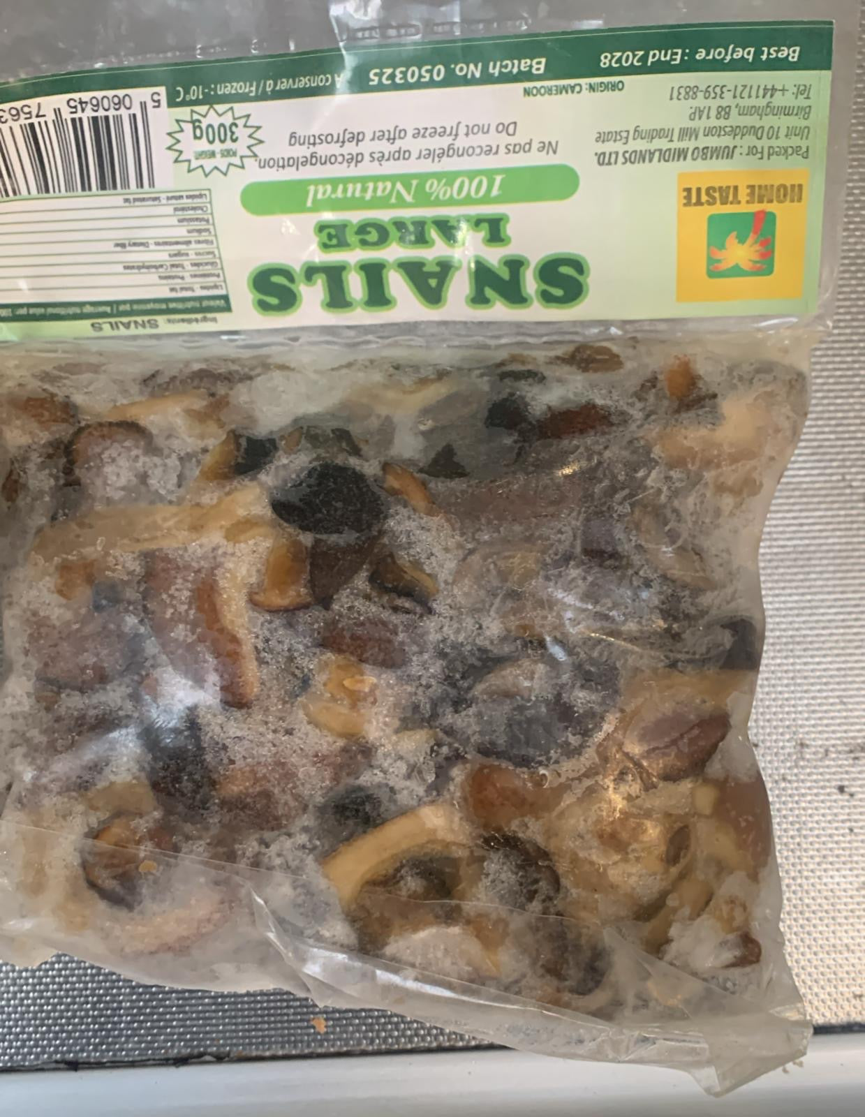 HT Snail Meat - Frozen  250g -300g