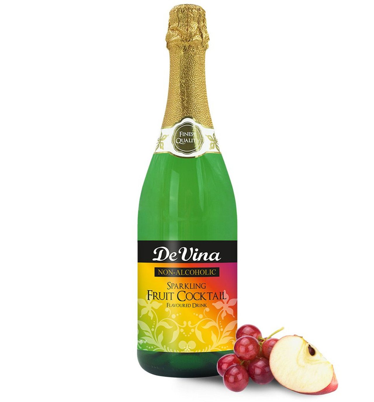 non alcoholic devina wine, 750ml ( Apple wine , Red grape, white grape, ) - Red grape, 1 Bottle