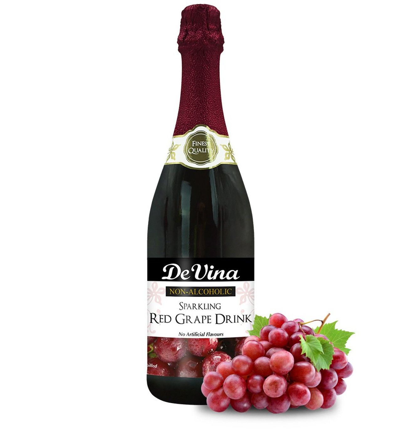 non alcoholic devina wine, 750ml ( Apple wine , Red grape, white grape, ) - Red grape, 1 Bottle